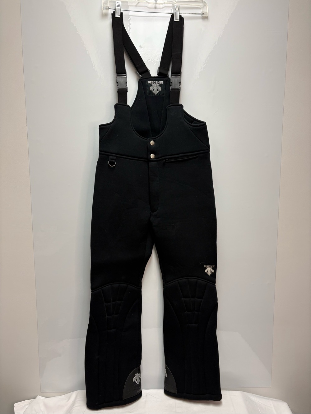 Vintage Descente Black Ski Bib Overalls - Size S Retro Snow Pants